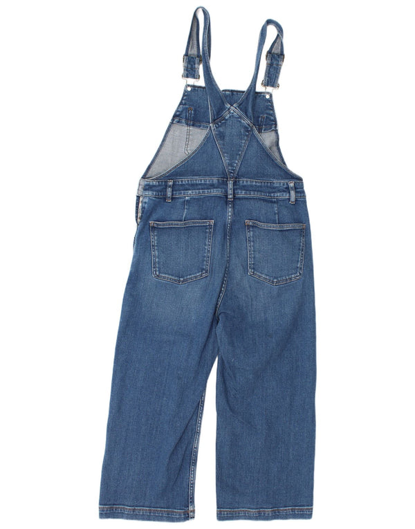 Macacão feminino Fat Face Capri Jeans UK 12 médio W32 L21 algodão azul