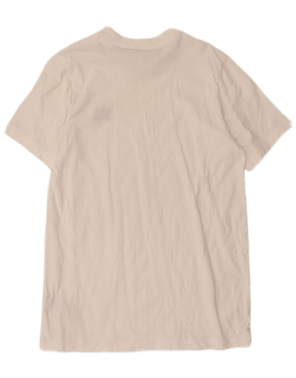 Adidas Mens T-Shirt Top Pequeno Algodão Branco