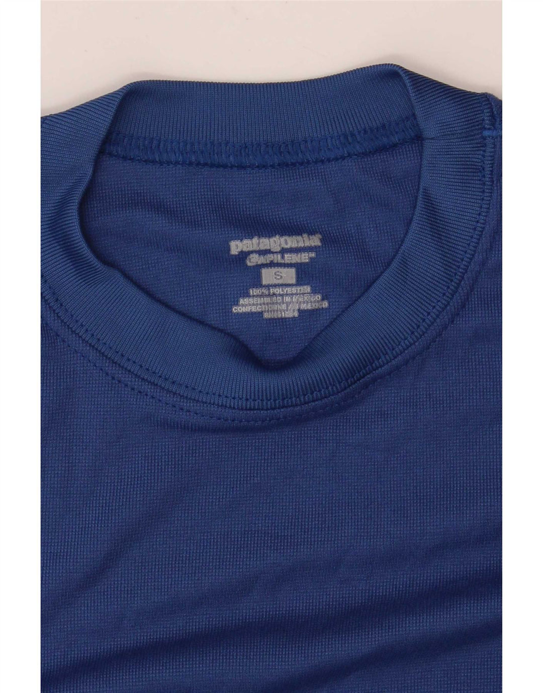 Camiseta masculina Patagonia Top pequeno azul poliéster