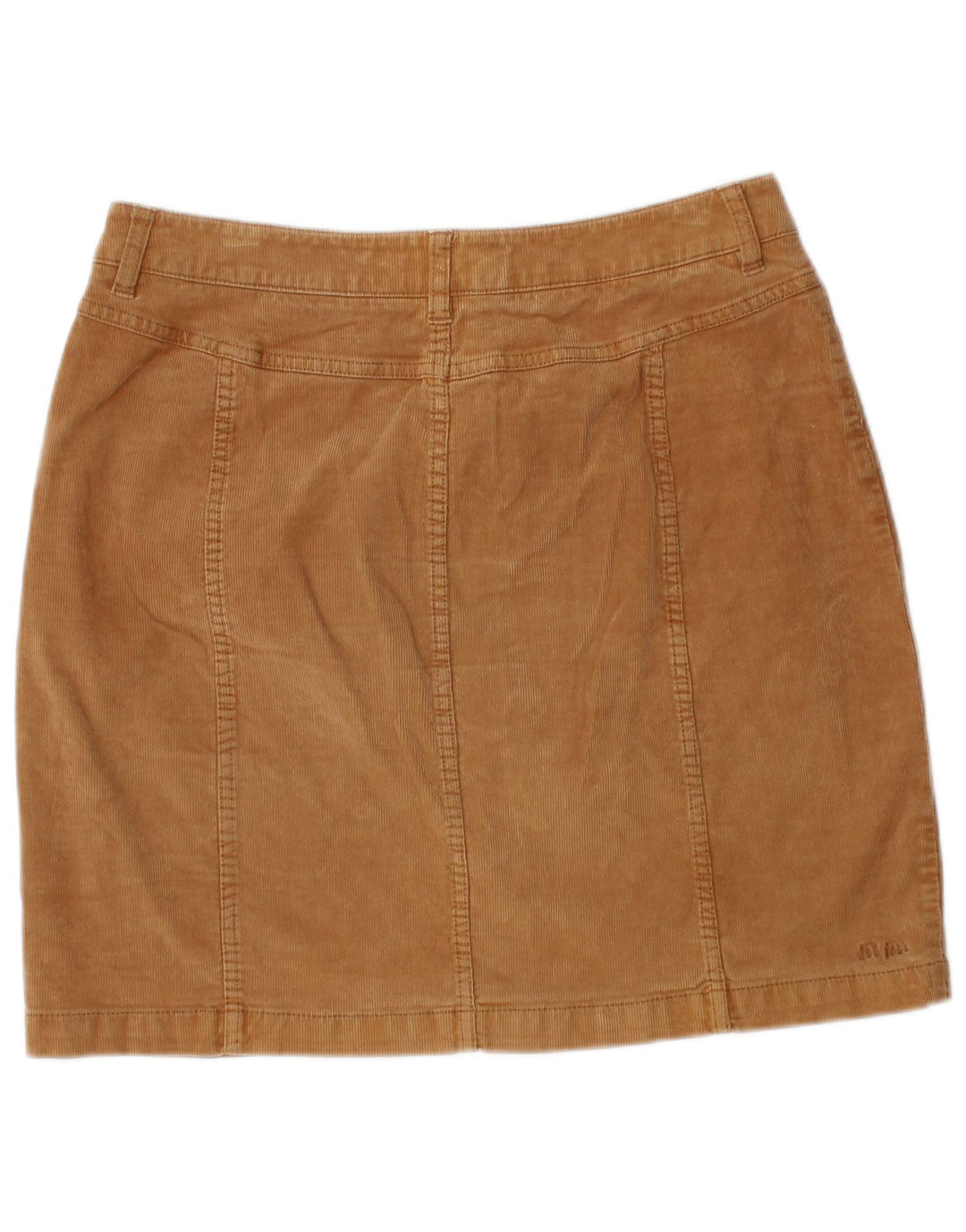 Saia feminina de veludo FAT FACE UK 10 pequena W30 algodão bege