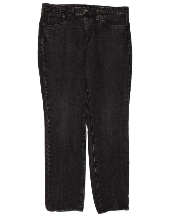 Calça jeans reta masculina Levi's W36 L31 algodão cinza