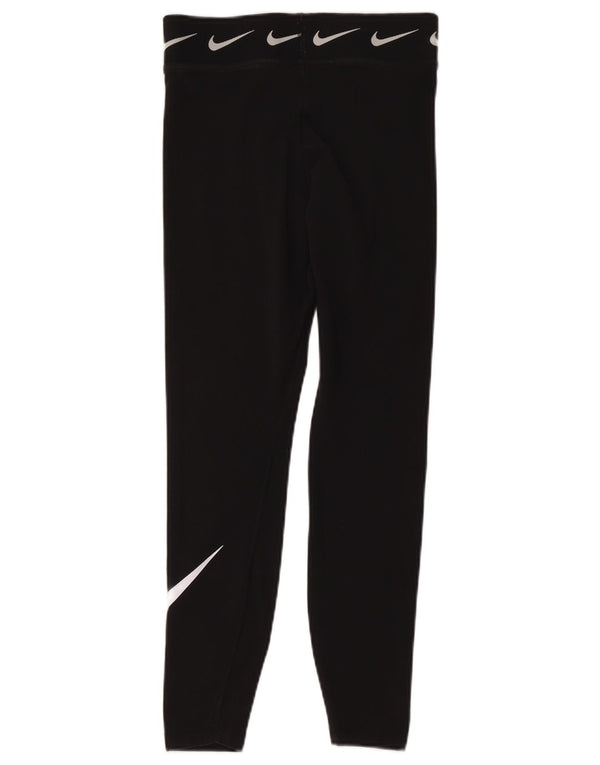 Leggings Nike Femininas Graphic Crop UK 12 Médio Algodão Preto