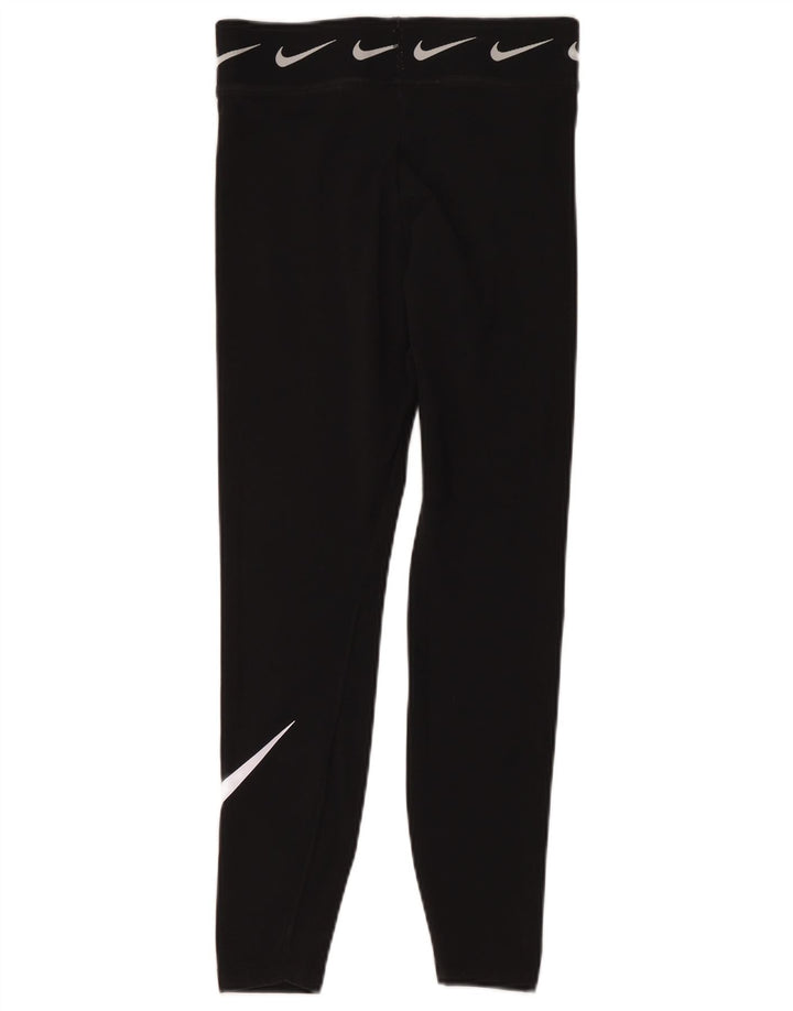Leggings Nike Femininas Graphic Crop UK 12 Médio Algodão Preto