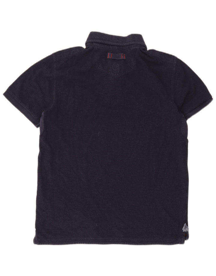 Camisa polo masculina Fat Face médio algodão azul marinho