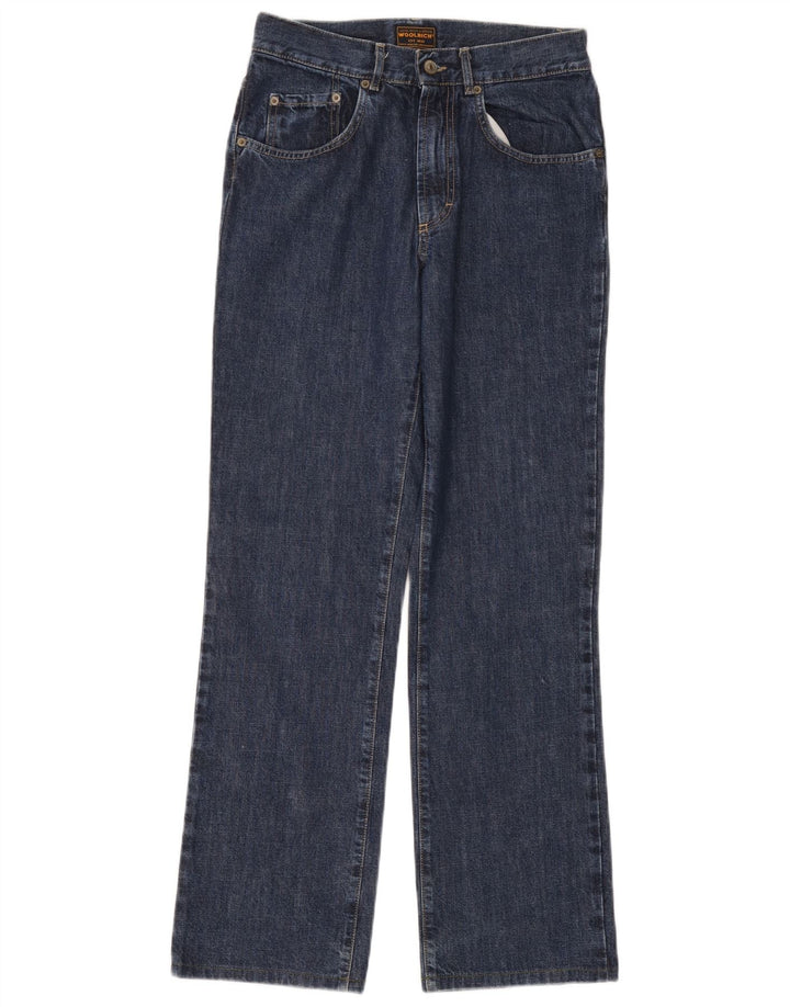 Jeans retos femininos Woolrich W30 L32 algodão azul