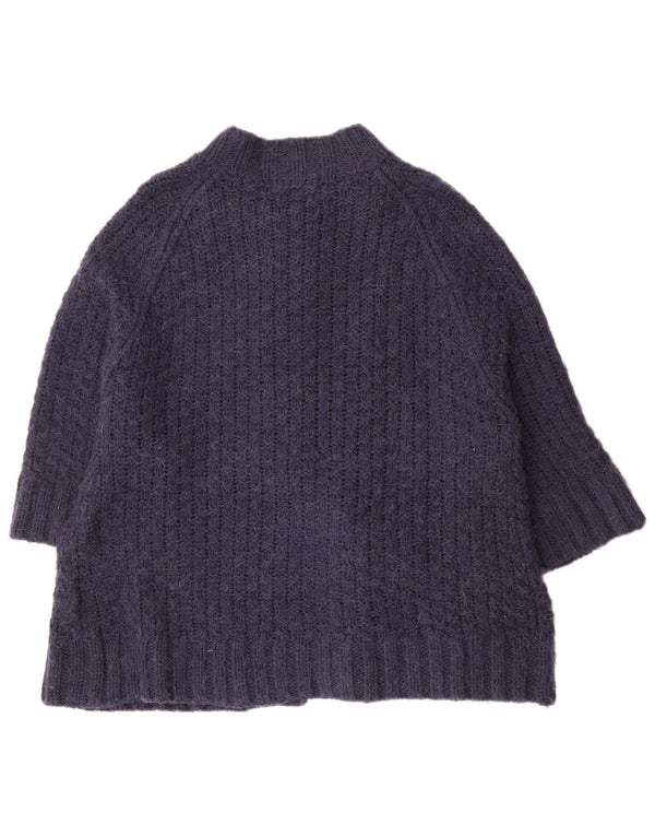 Suéter cardigã feminino de manga 3/4 Marks & Spencer Reino Unido 22 3XL azul marinho