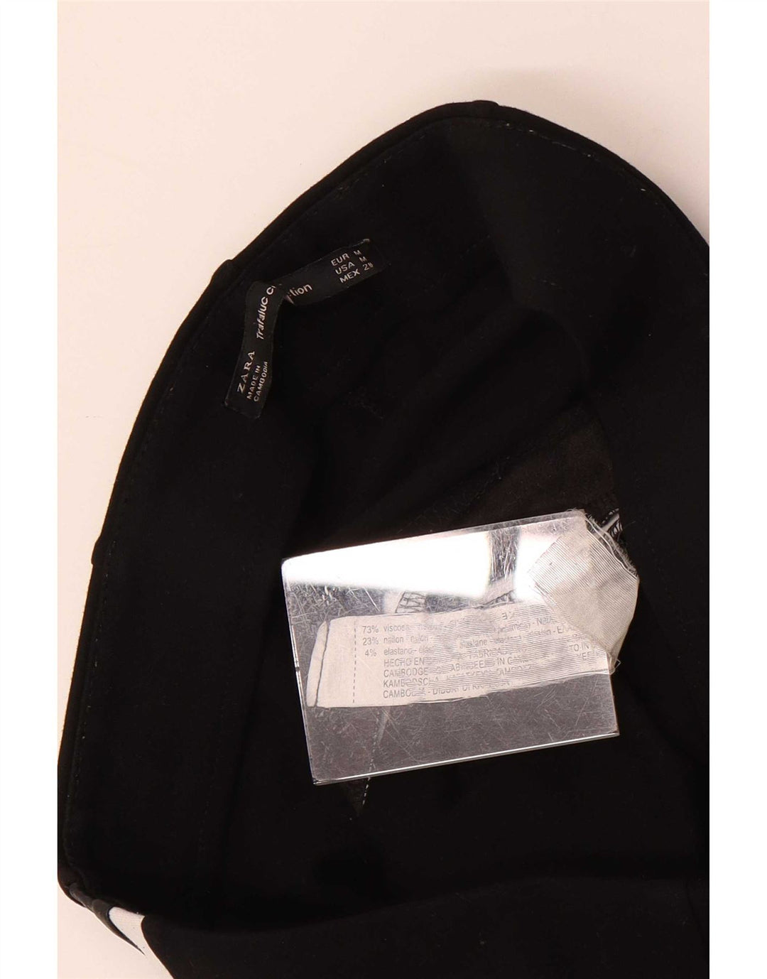 Zara Womens Trafaluc Stirrup Leggings UK 12 Medium Black Viscose