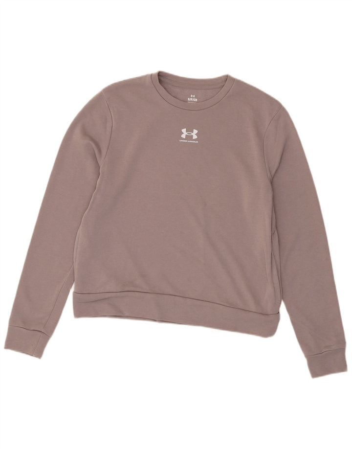 Under Armour feminino gráfico oversized moletom jumper UK 10 pequeno roxo