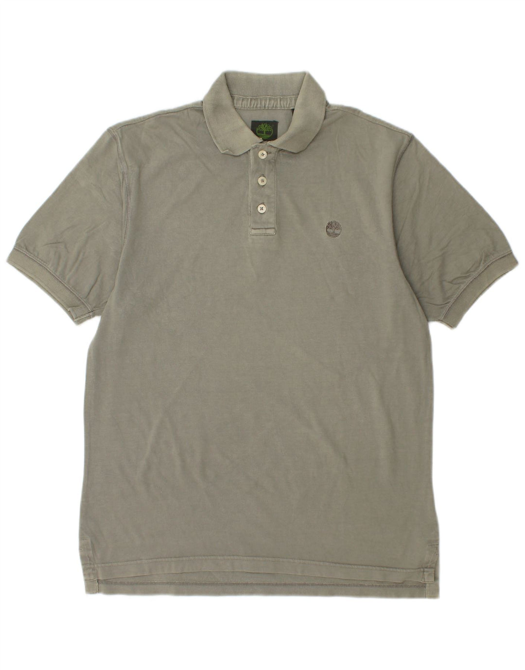 Camisa polo masculina TIMBERLAND pequena de algodão cáqui