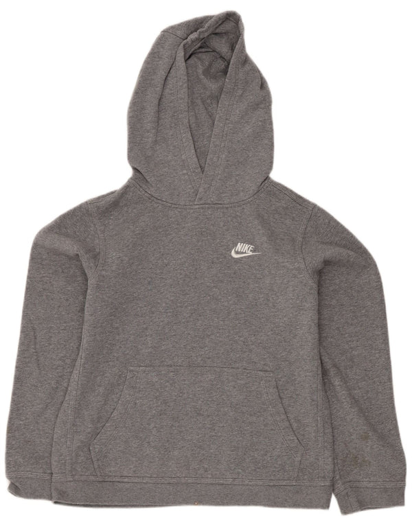 Jumper com capuz Nike Boys 12-13 anos grande algodão cinza