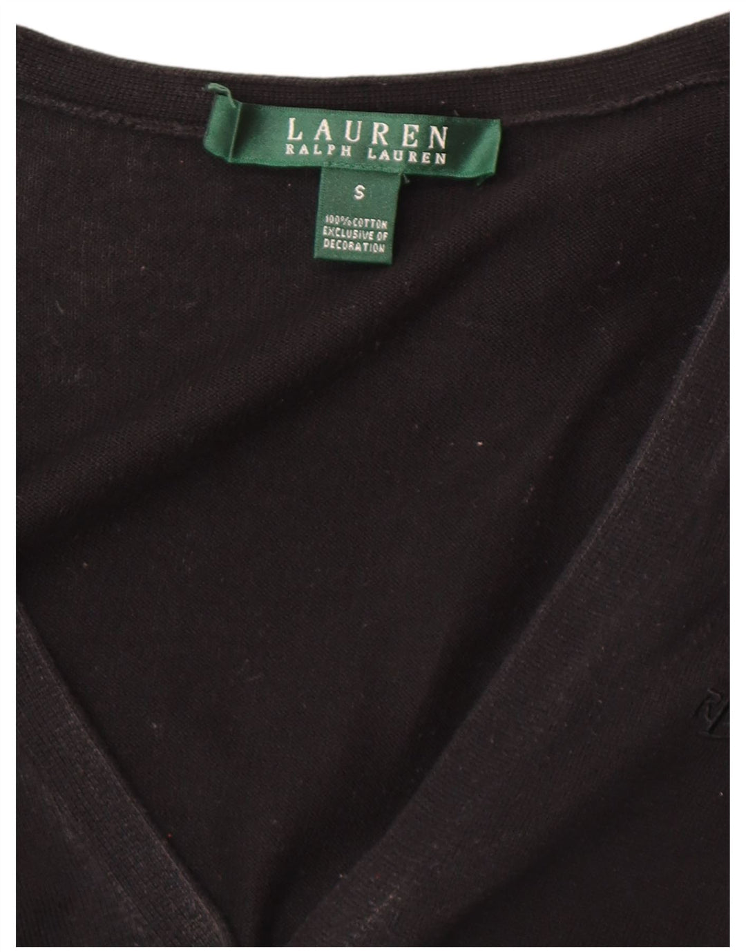 Suéter cardigã feminino Ralph Lauren Reino Unido 10 pequeno preto