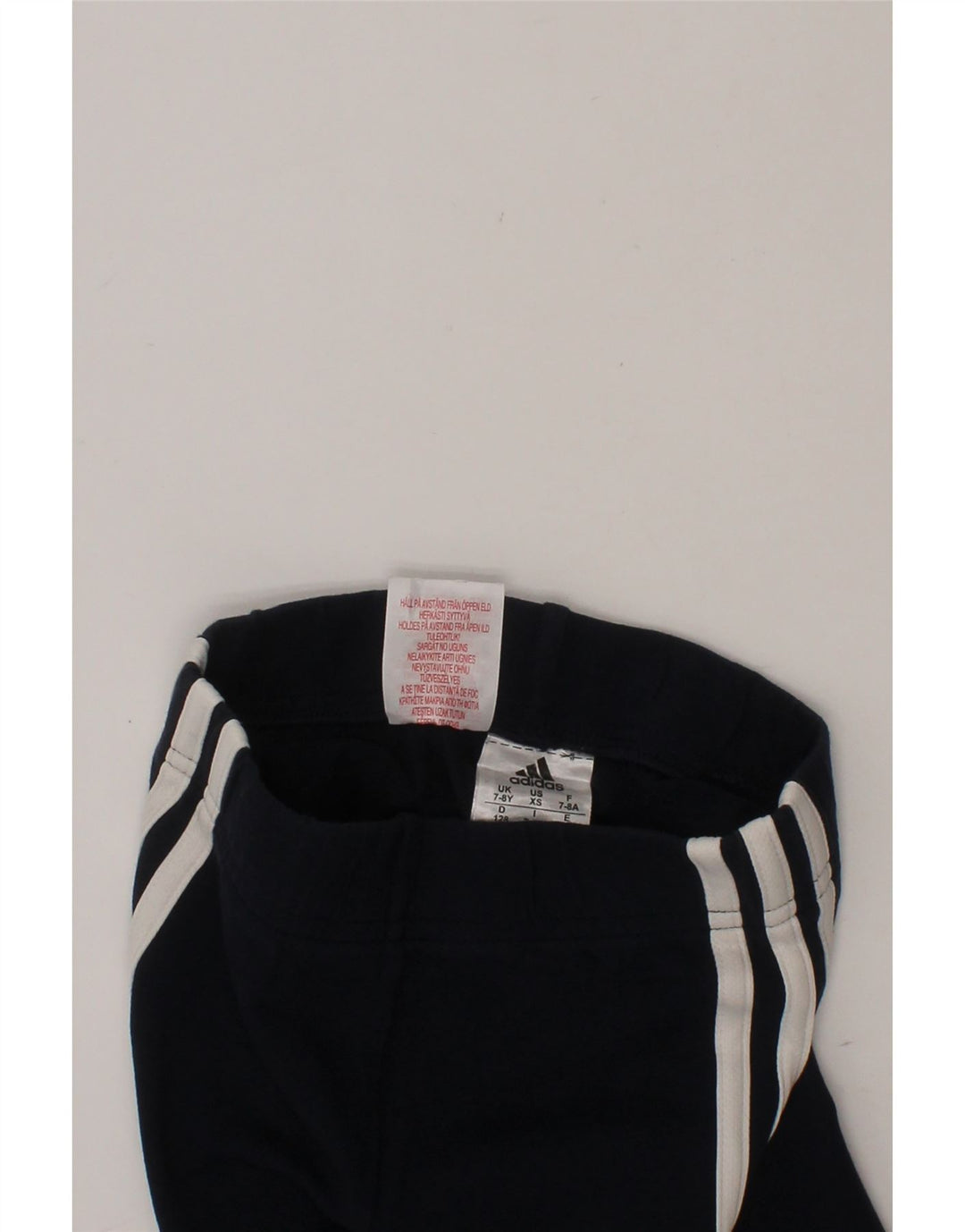 ADIDAS Girls Leggings 7-8 Years  Navy Blue Cotton Vintage Adidas and Second-Hand Adidas from Messina Hembry 