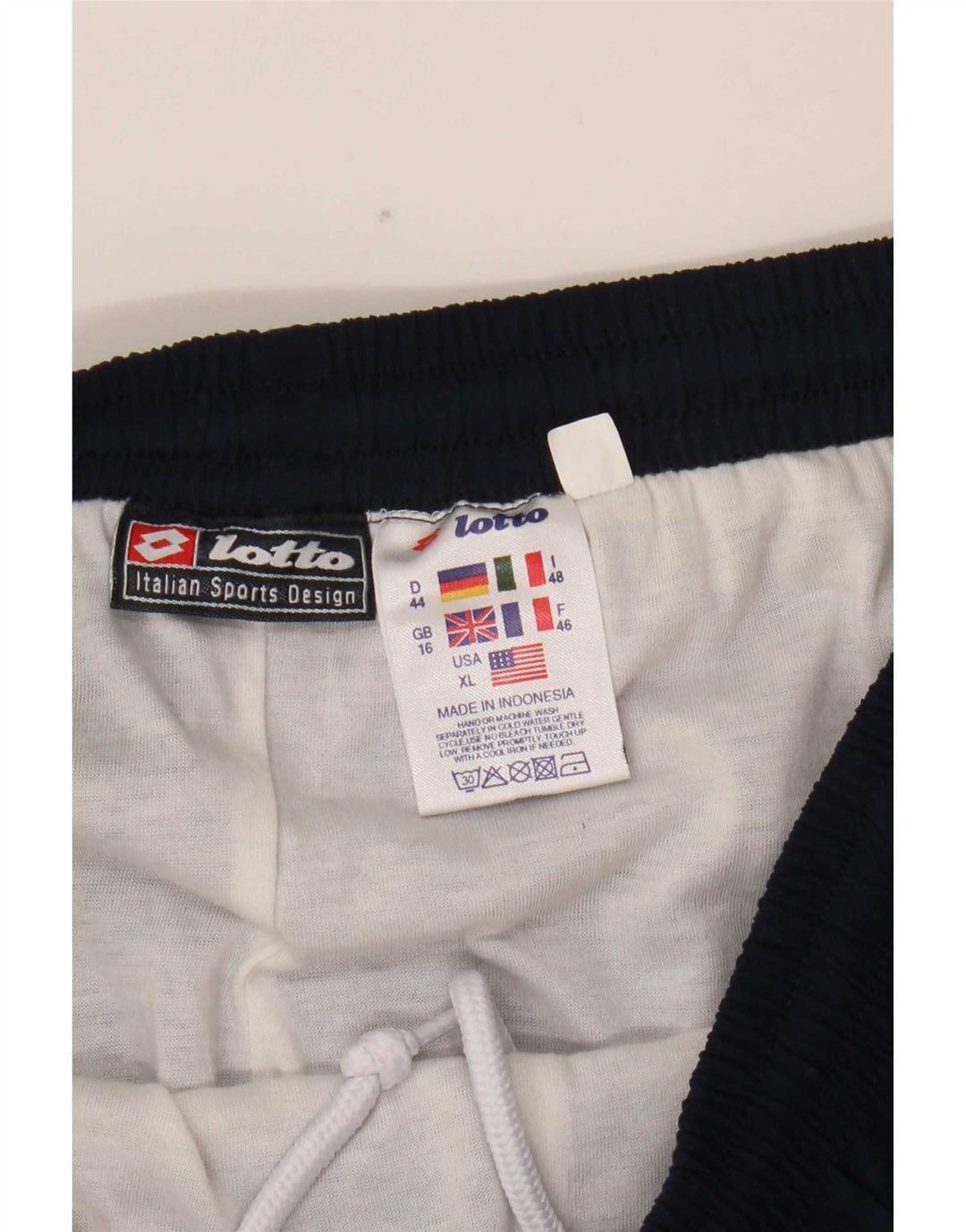 Calça de treino feminina Lotto UK 16 grande poliéster azul marinho