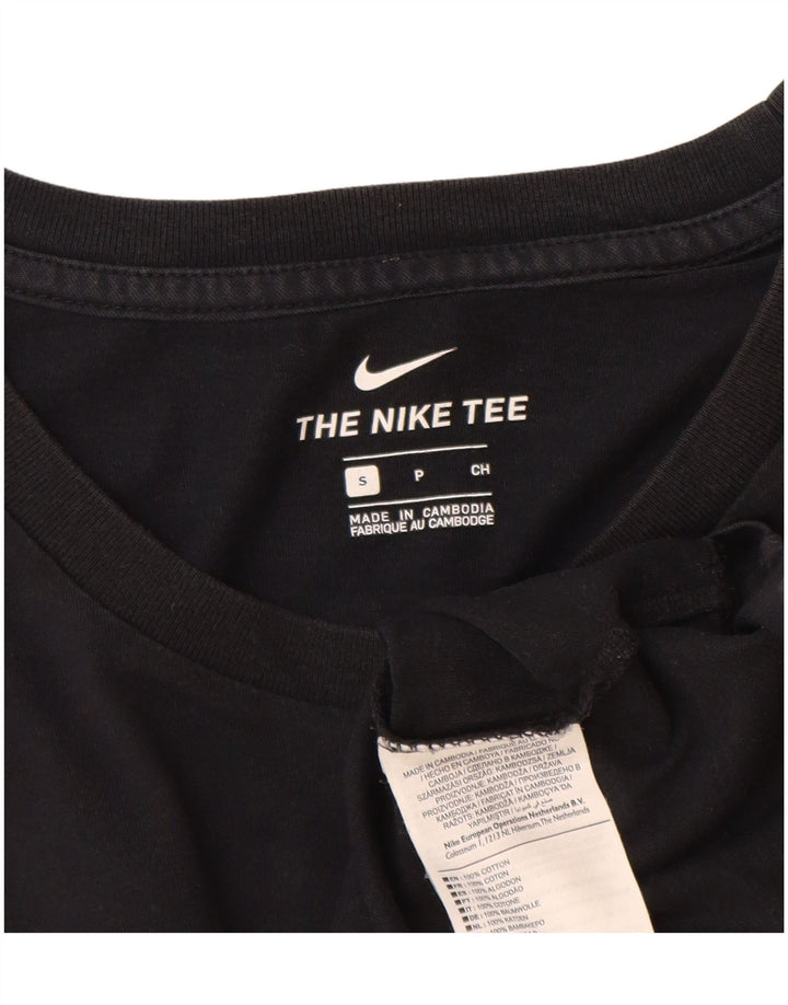 Camiseta Nike masculina gráfica top pequeno algodão preto