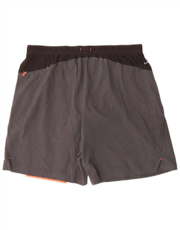 Shorts esportivos masculinos RUSSELL ATLÉTICO grande bloco colorido cinza
