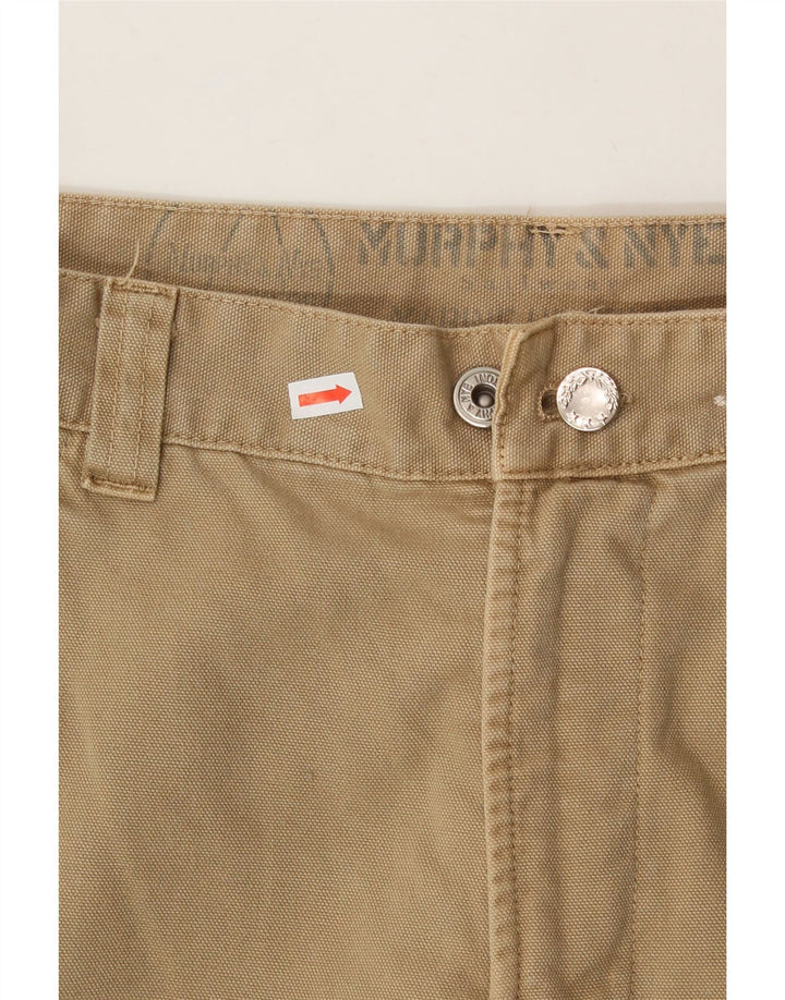 MURPHY & NYE Mens Straight Chino Trousers  W32 L34 Beige Cotton Vintage Murphy & Nye and Second-Hand Murphy & Nye from Messina Hembry 