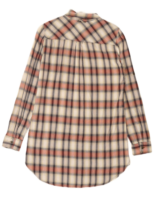 Vestido camisa feminino G-Star UK 10 pequeno algodão xadrez multicolorido