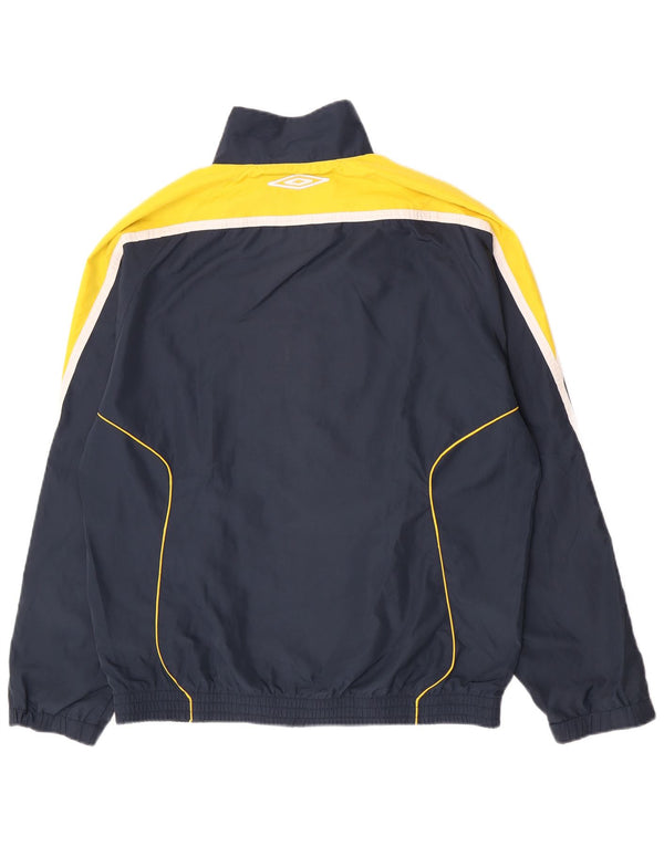 Jaqueta masculina de agasalho Umbro XL azul marinho Colourblock poliéster