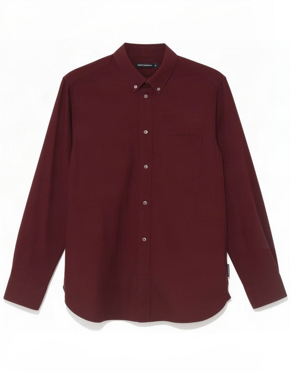 Camisa masculina French Connection algodão médio Borgonha