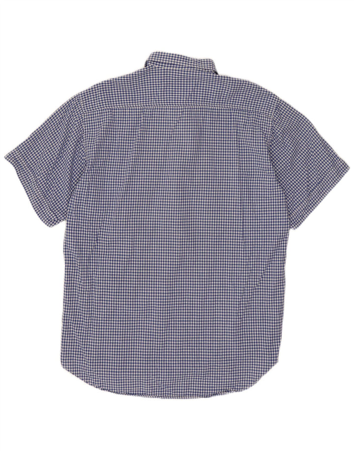 Camisa masculina de manga curta BENETTON XL azul guingão