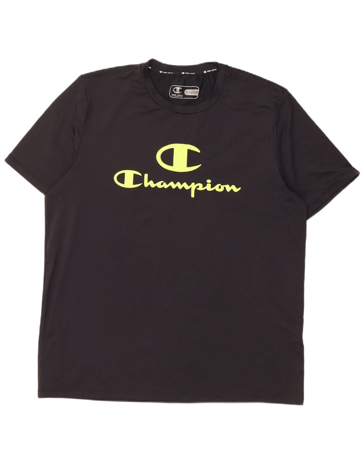 Camiseta masculina gráfica CHAMPION XL preto poliéster