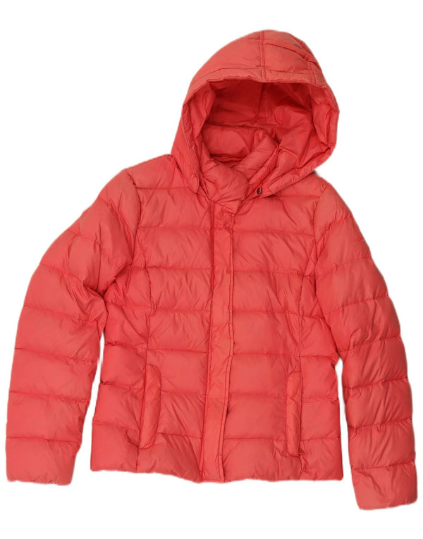Jaqueta acolchoada com capuz feminina Woolrich UK 10 pequena poliamida rosa