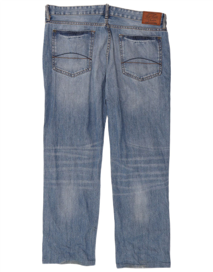 Calça jeans reta masculina Fat Face W38 L29 algodão azul