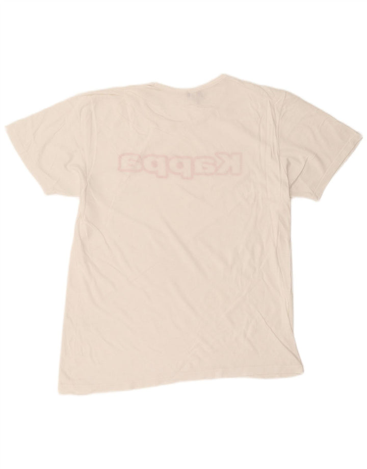 Camiseta gráfica masculina Kappa Top XL algodão branco