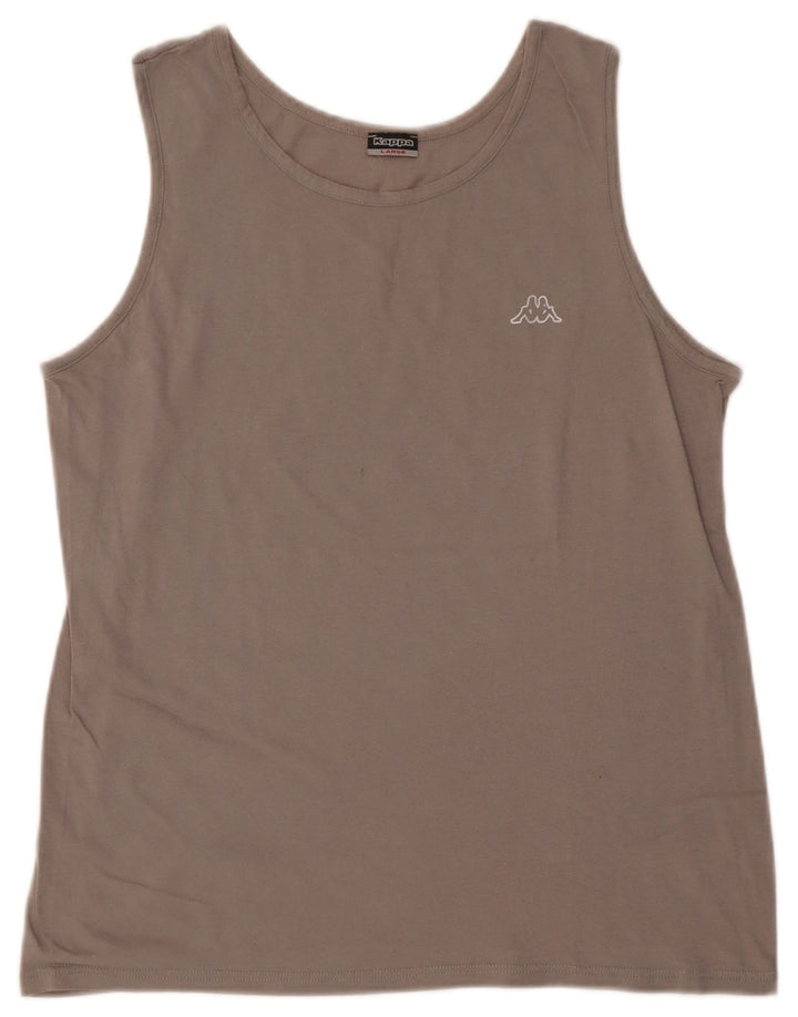 Top colete feminino Kappa UK 16 grande cinza