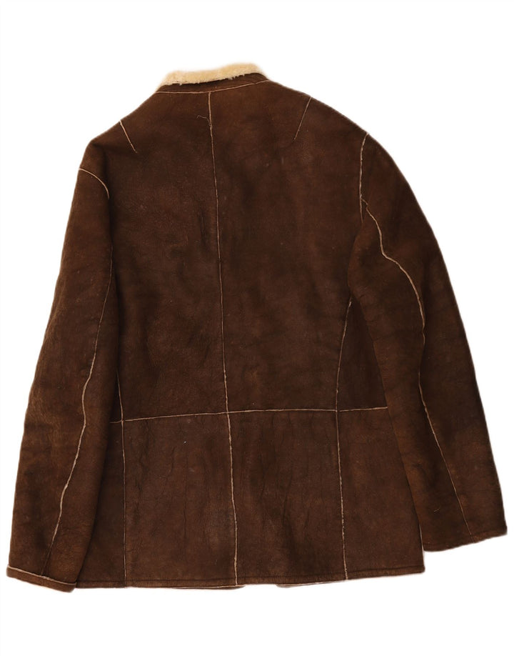 Jaqueta masculina Grifoni Shearling IT 50 grande marrom