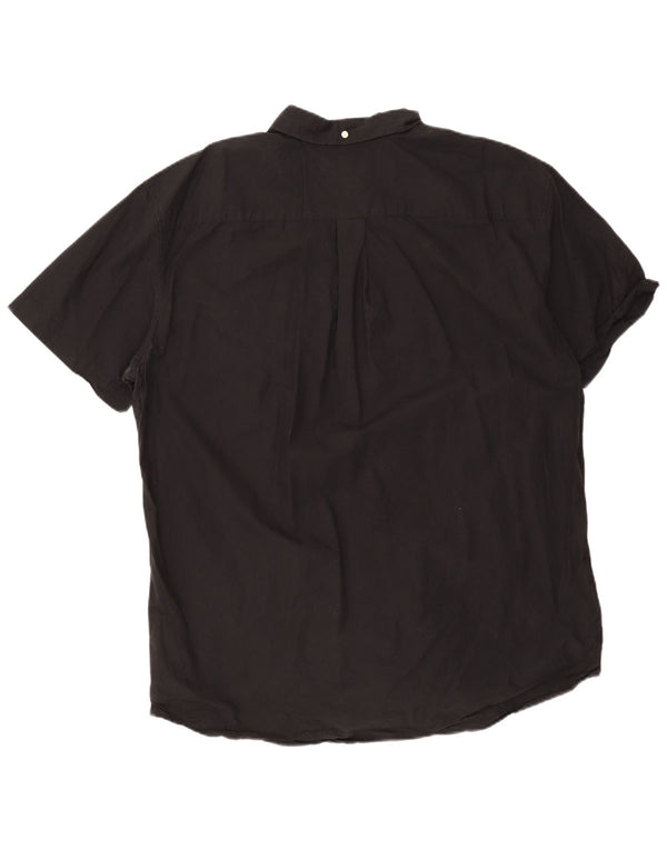Tommy Hilfiger Camisa masculina de manga curta Classic Fit 2XL algodão preto