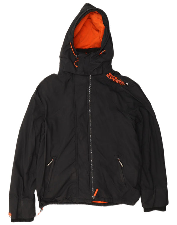 Jaqueta corta-vento masculina Superdry The Windcheater Graphic UK 42 XL preta