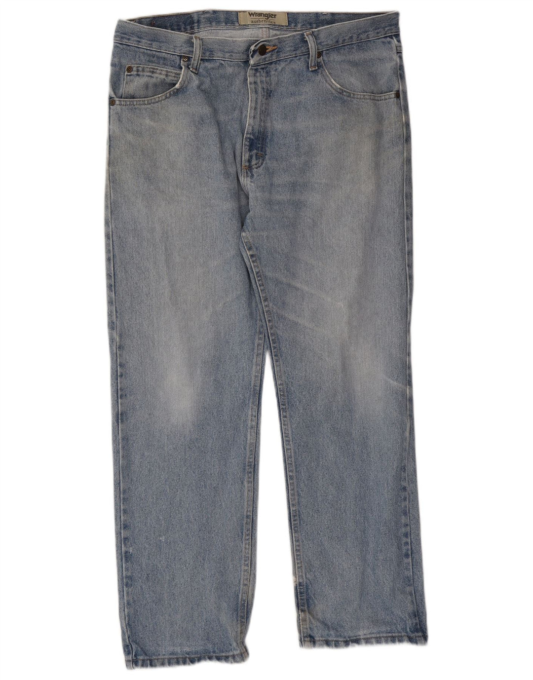 Wrangler Mens Straight Jeans W36 L29 Azul Algodão