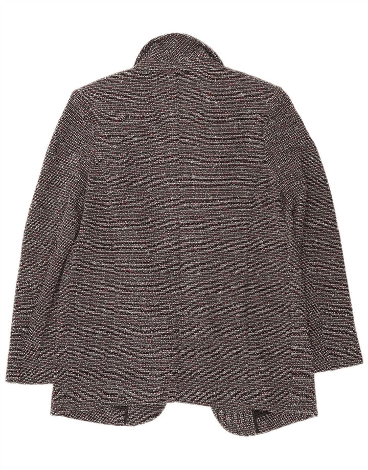 Jaqueta blazer aberta feminina da Marks & Spencer Reino Unido 12 médio preto manchado