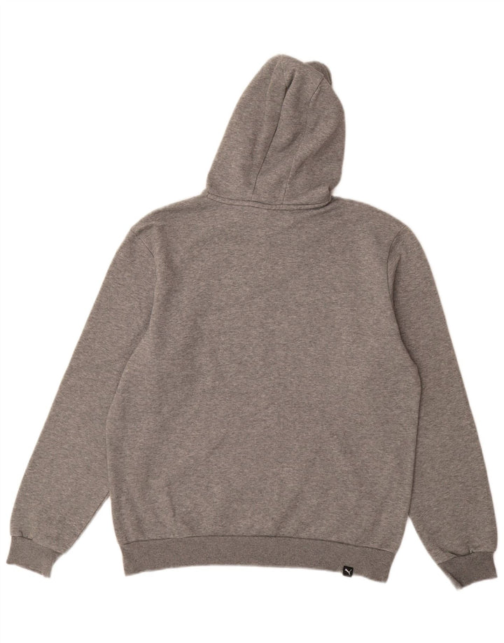 PUMA Mens Graphic Hoodie Jumper Médio Algodão Cinza