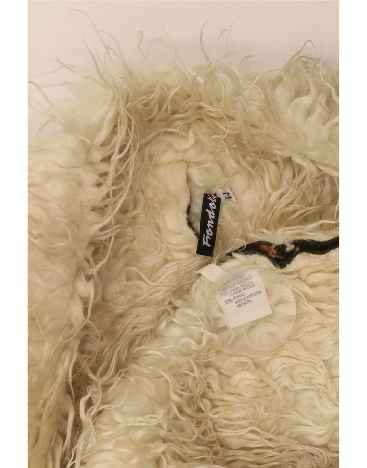 Jaqueta feminina Sherpa Duffle Fiondotinta Reino Unido 14 lã floral cáqui médio