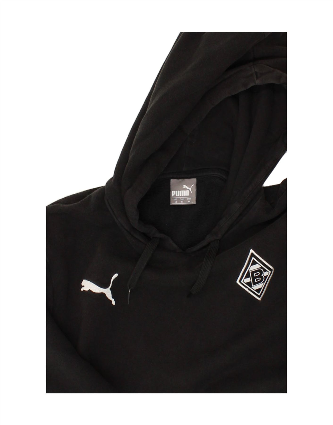 PUMA Mens Hoodie Jumper Medium Black Cotton Vintage Puma and Second-Hand Puma from Messina Hembry 