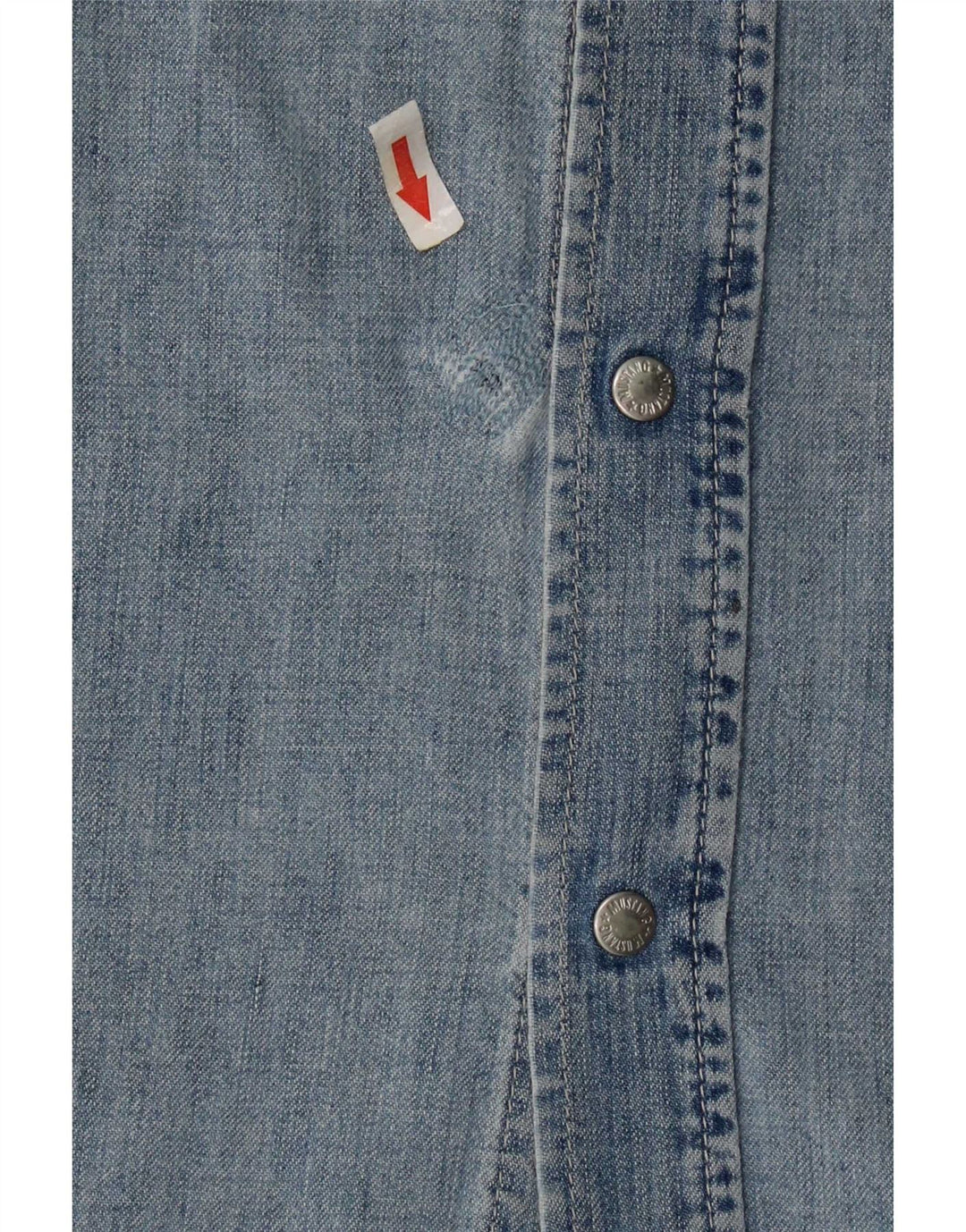 Vestido jeans feminino sem mangas Mustang UK 14 azul médio