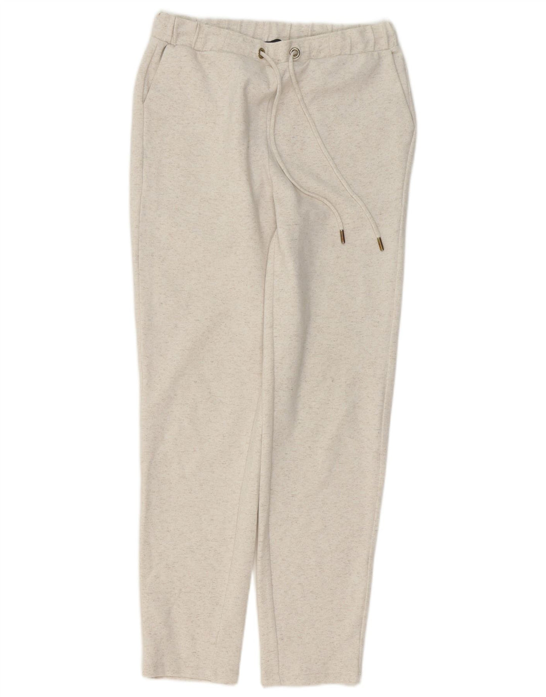 Calça de treino feminina Marks & Spencer UK 8 pequena bege manchada