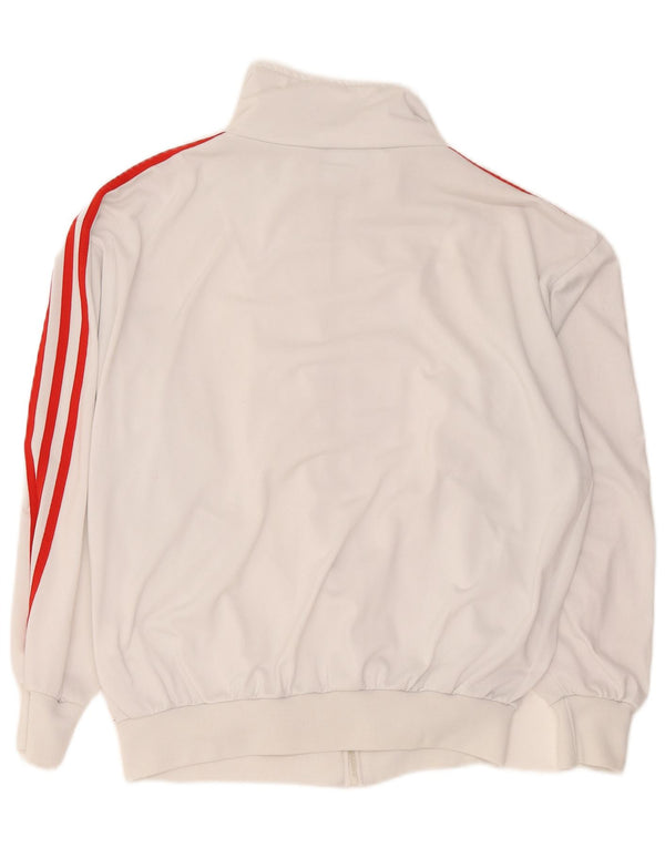 Adidas Mens Loose Fit Tracksuit Top Jacket UK 34/36 Pequeno Branco