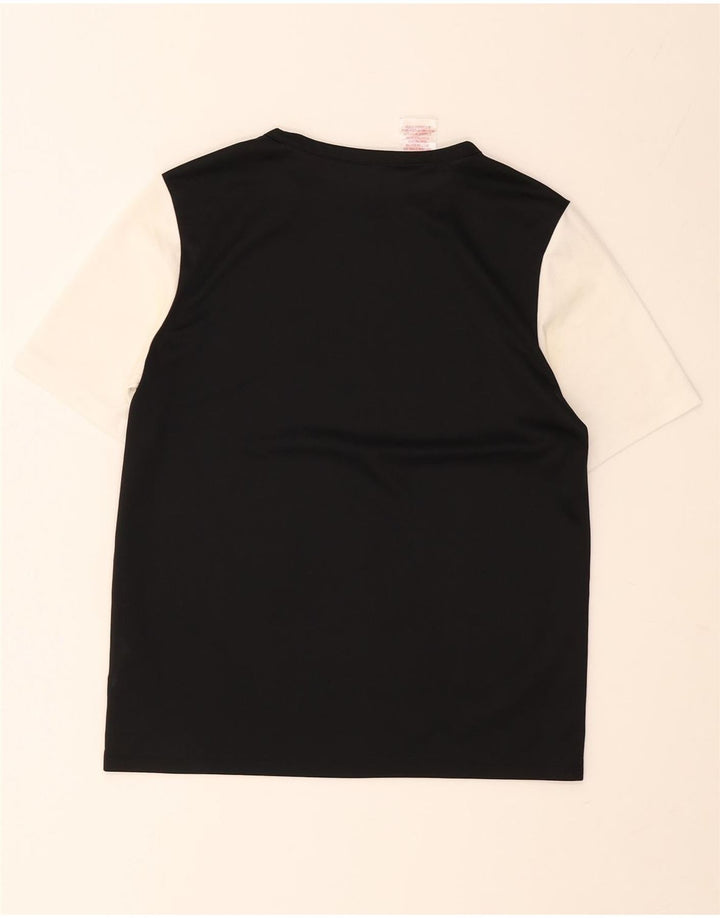 Camiseta Adidas Meninos 13-14 Anos Preto Colorblock Poliéster