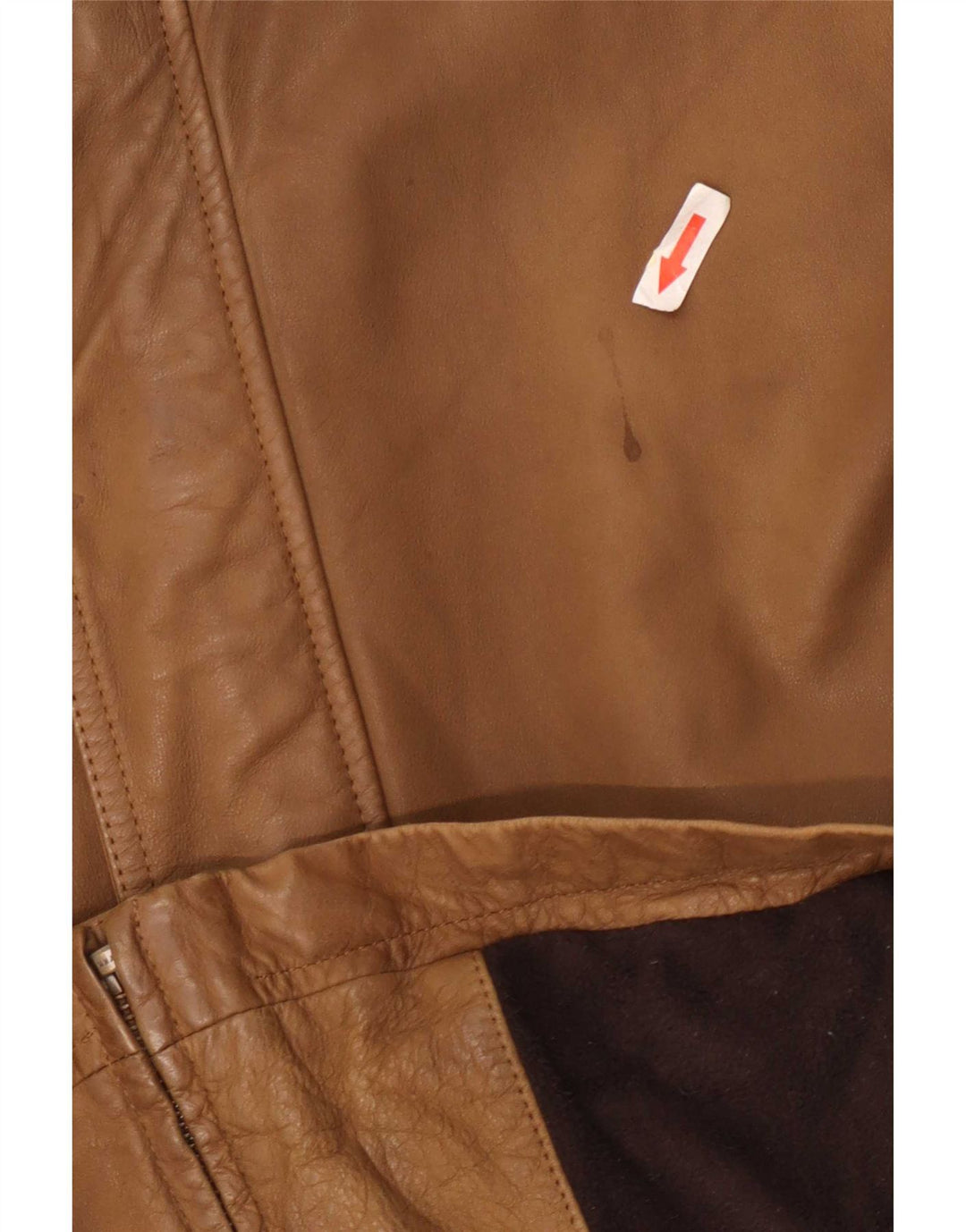 Jaqueta de couro masculina Timberland UK 36 pequena marrom