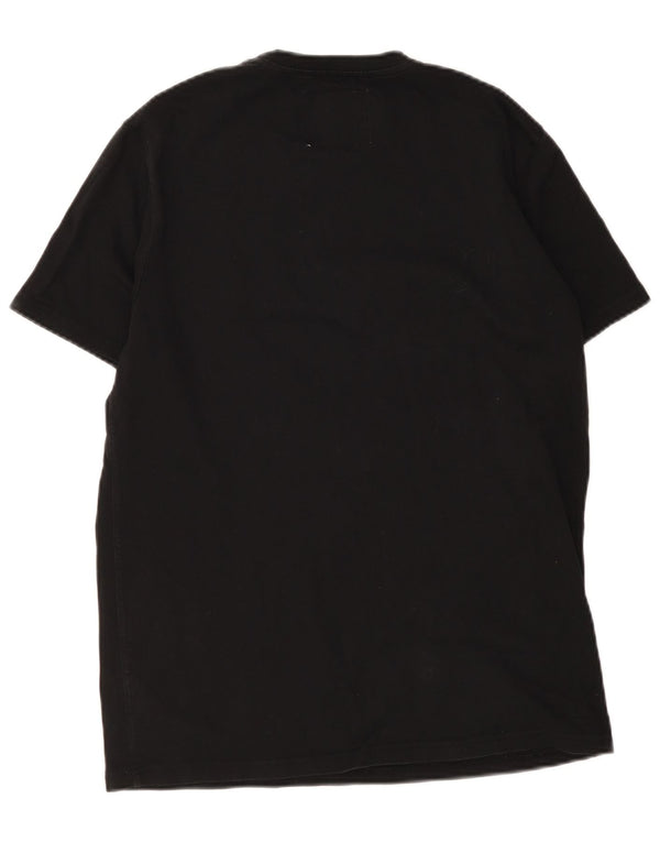 Jack Wills Mens Graphic T-Shirt Top Medium Black Cotton