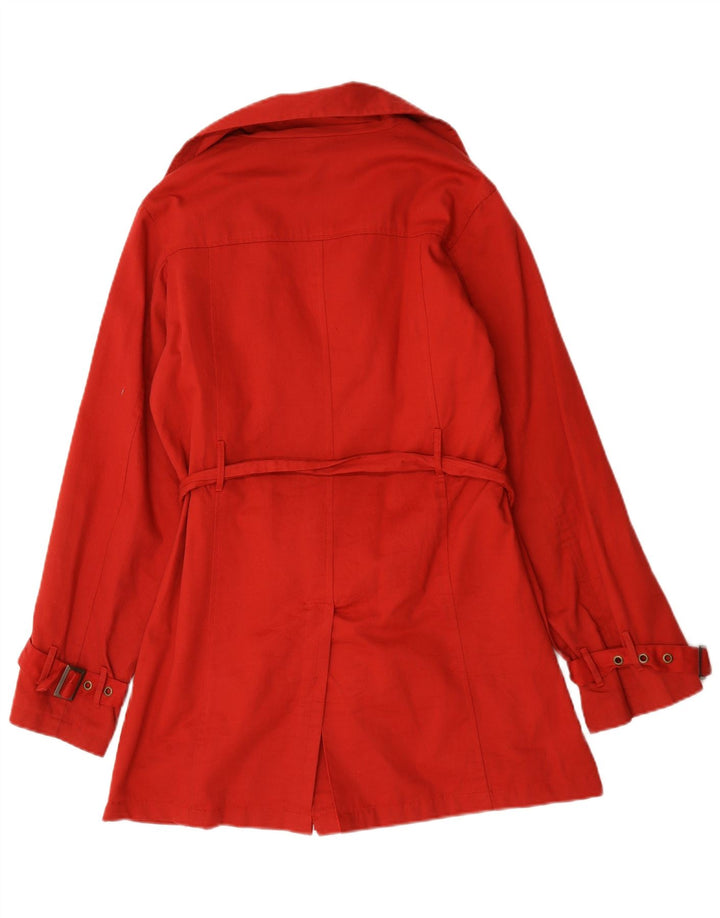 Casaco trench oversized feminino Naj Oleari US 2 XS algodão vermelho