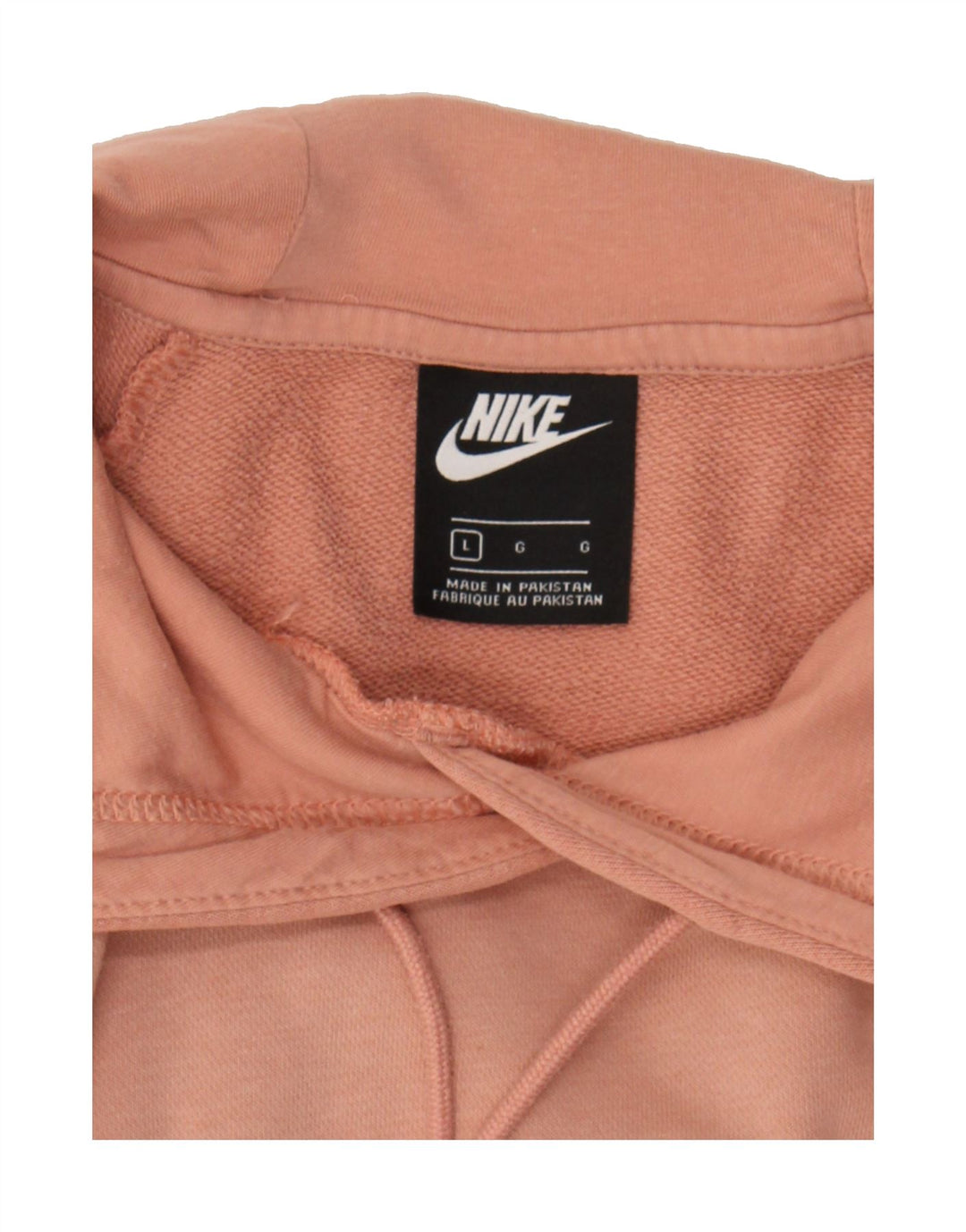 NIKE Womens Oversized Graphic Hoodie Jumper UK 16 Large Pink Vintage Nike and Second-Hand Nike from Messina Hembry 