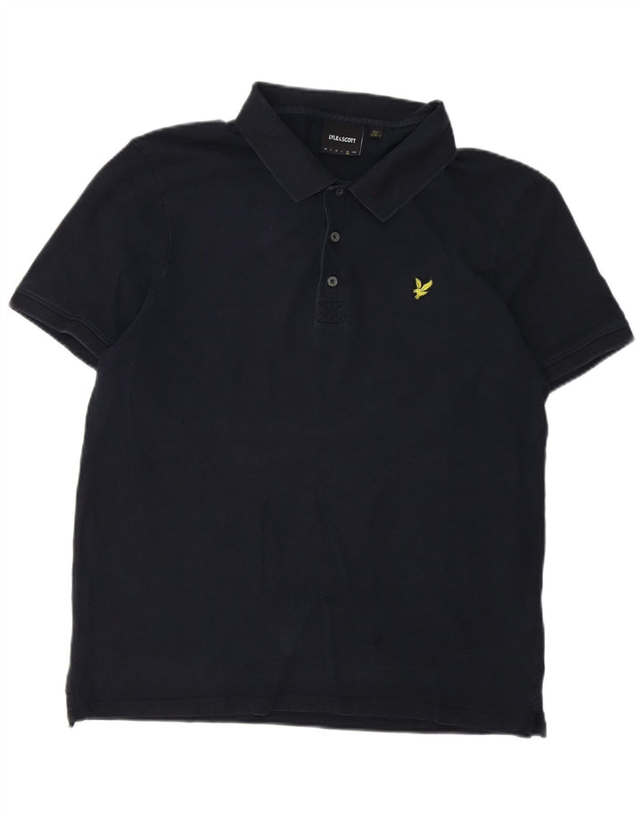 Camisa polo masculina Lyle & Scott XL azul marinho algodão