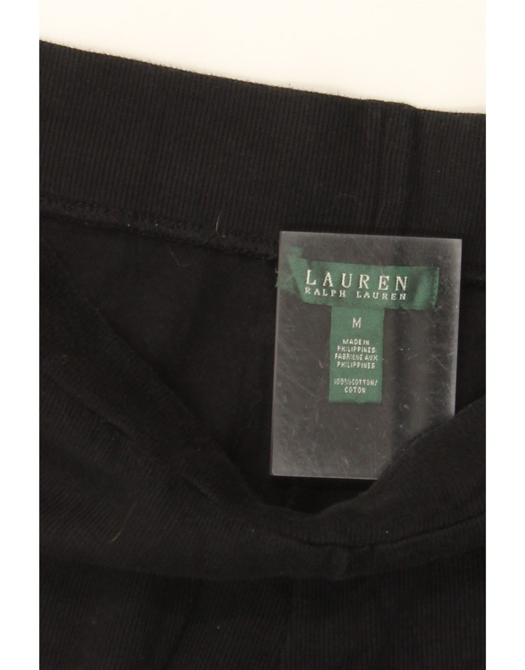 Calça chino reta feminina RALPH LAUREN médio W30 L29 algodão preto