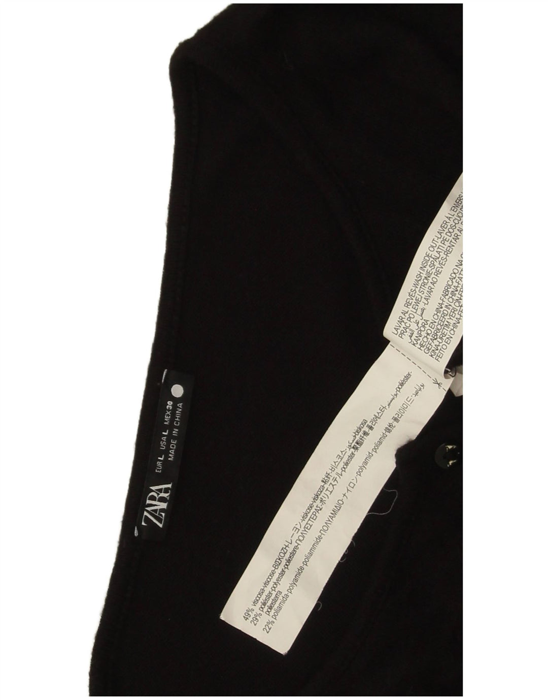 Suéter cardigã feminino Zara Reino Unido 14 grande viscose preta