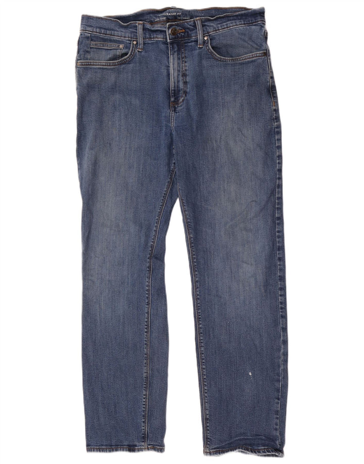 Jeans retos masculinos Marks & Spencer W34 L29 algodão azul