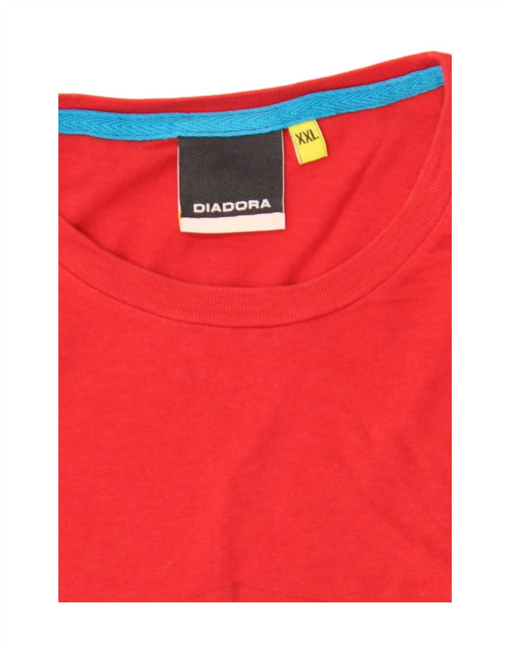 Camiseta gráfica masculina Diadora Top 2XL vermelho